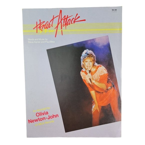Heart Attack Olivia Newton-John Original Sheet Music 1982 Steve Kipner MCA Vocal